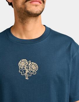 Camiseta RVCA FLOWER BALANCE - Moody Blue