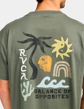 Camiseta RVCA DEEP THINK - Sage Leaf