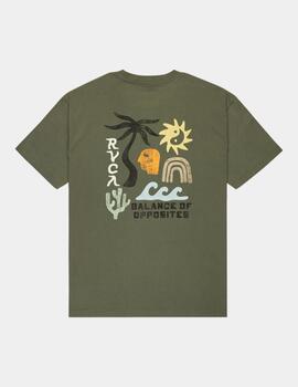 Camiseta RVCA DEEP THINK - Sage Leaf