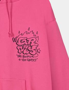 Sudadera Grimey Capucha THE SHELTER - Fucshia