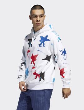 Sudadera Adidas Capuca AOP SHMOO - Blanco