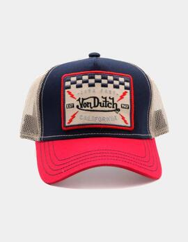 Gorra VON DUTCH SQUARE16 - Red/Dark Navy/Beige