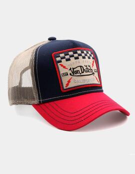Gorra VON DUTCH SQUARE16 - Red/Dark Navy/Beige