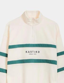 Sudadera Crew KAOTIKO BERWIN - Ivory/Heura