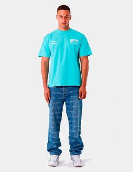 Camiseta PXP 2512022 - Turquesa/Blanco
