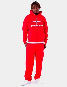 Sudadera Capucha Abierta PXP 2534000 - Rojo