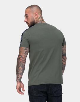 Camiseta LONSDALE BRINDISTER - Olive/Black/White