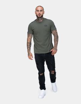Camiseta LONSDALE BRINDISTER - Olive/Black/White