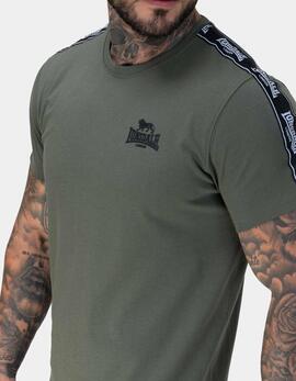 Camiseta LONSDALE BRINDISTER - Olive/Black/White