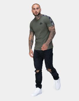 Camiseta LONSDALE BRINDISTER - Olive/Black/White