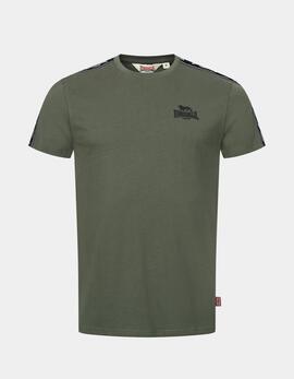 Camiseta LONSDALE BRINDISTER - Olive/Black/White