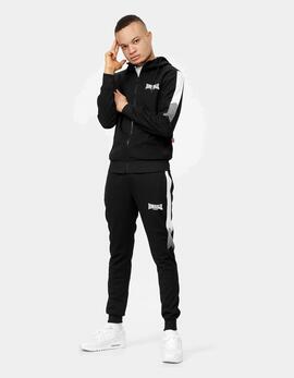 Sudadera Cap. Abierta LONSDALE MARTHALL - Black/White