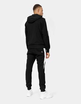 Sudadera Cap. Abierta LONSDALE MARTHALL - Black/White
