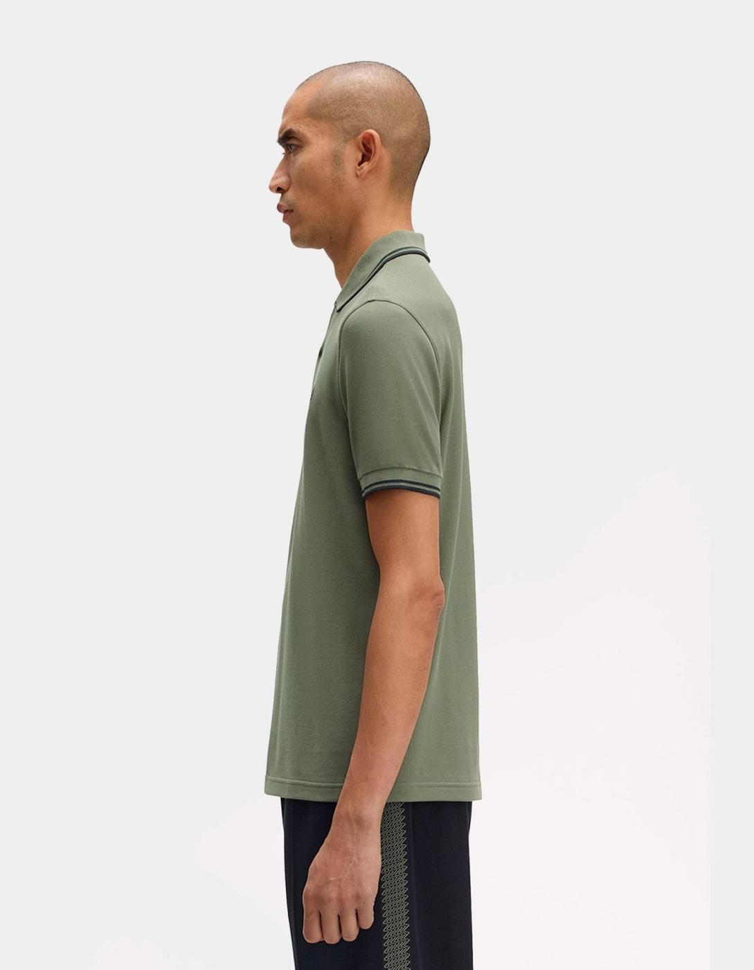 Polo FRED PERRY M3600 - Laurel Wreath Green/Black