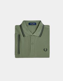 Polo FRED PERRY M3600 - Laurel Wreath Green/Black