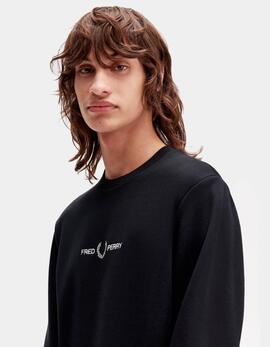 Sudadera Crew FRED PERRYM4727 - Black
