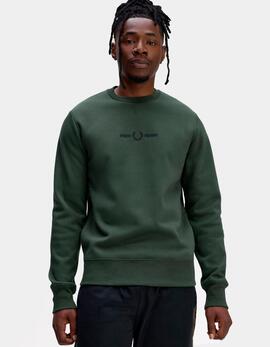 Sudadera Crew FRED PERRY M4727 - Laurel Wreath Green
