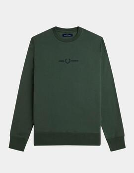 Sudadera Crew FRED PERRY M4727 - Laurel Wreath Green