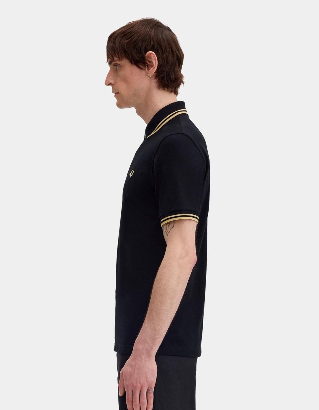 Polo FRED PERRY M12 - Black/Gold