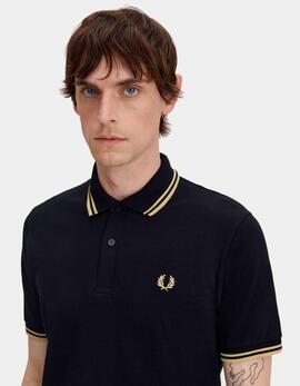Polo FRED PERRY M12 - Black/Gold