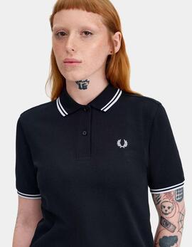 Polo FRED PERRY G3600 - Black/White