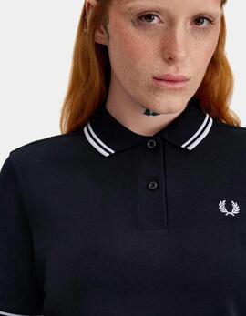 Polo FRED PERRY G3600 - Black/White