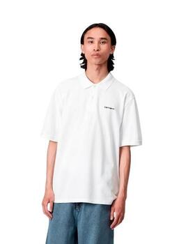 Polo CARHARTT WIP SCRIPT - White / Black