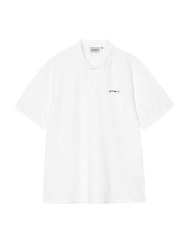 Polo CARHARTT WIP SCRIPT - White / Black