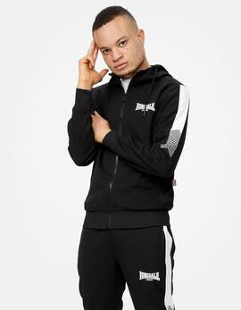 Sudadera Cap. Abierta LONSDALE MARTHALL - Black/White