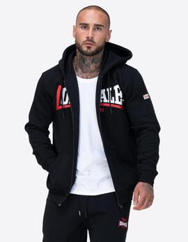 Sudadera Cap. Abierta GARRIGILL - Black/White/Red