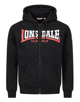 Sudadera Cap. Abierta GARRIGILL - Black/White/Red