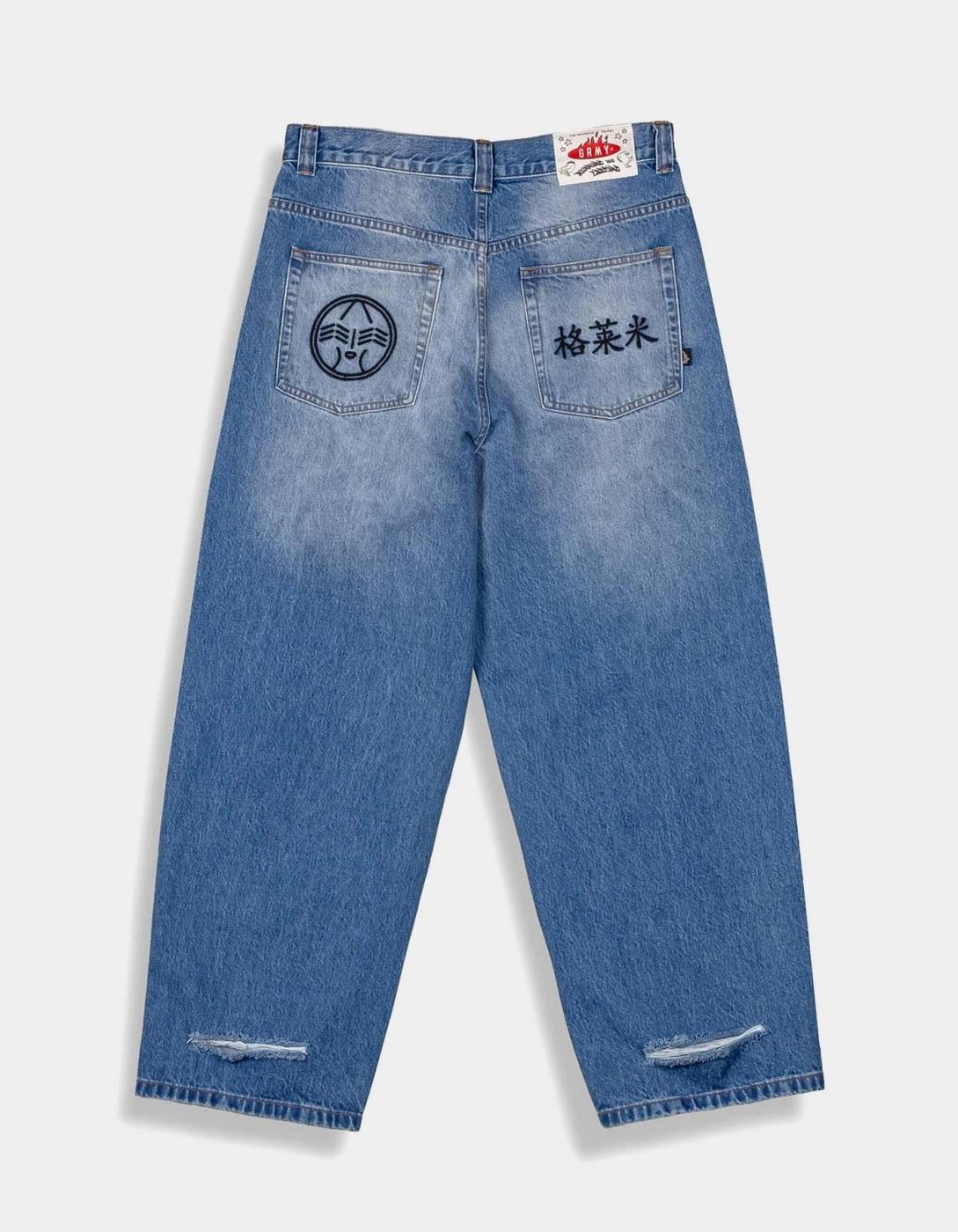Pantalón GRIMEY ROYAL PAW BIG BOY DNM - Washed Blue