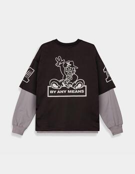 Camiseta Manga Larga RACE WAR MESH - Black