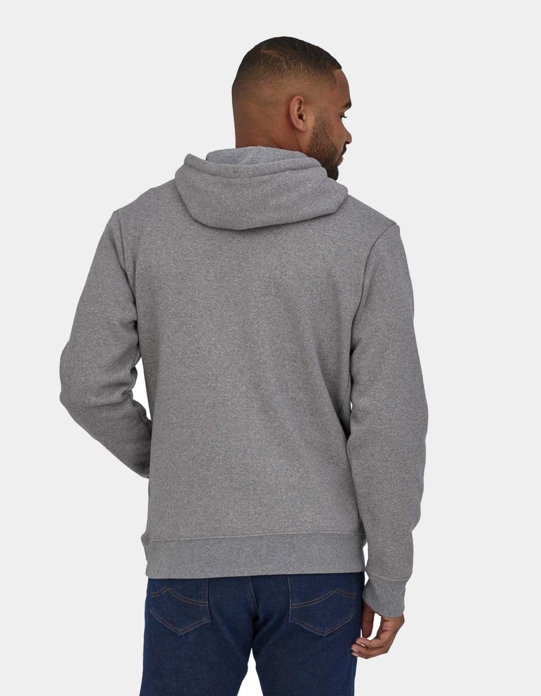 Sudadera Cap. PATAGONIA  P-6 LOGO UPRISAL - Gravel Heather