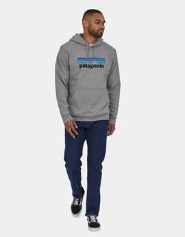 Sudadera Cap. PATAGONIA  P-6 LOGO UPRISAL - Gravel Heather