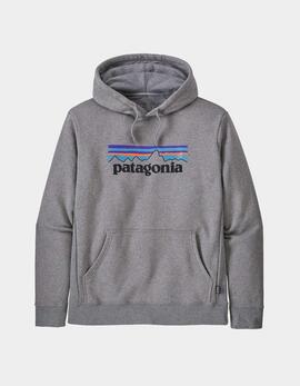 Sudadera Cap. PATAGONIA  P-6 LOGO UPRISAL - Gravel Heather