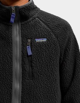 Forro Polar PATAGONIA RETRO PILE - Black W/Forge Grey