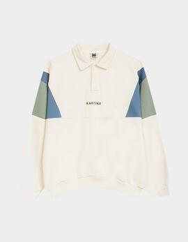 Sudadera KAOTIKO HARRY  - Harry Bone/Prusia/Old Green