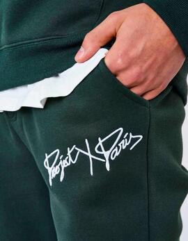 Pantalón Chándal T224006 - Verde/Blanco