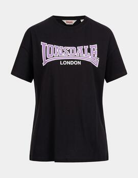 Camiseta W' Lonsdale OUSDALE - Black/Lillac/White