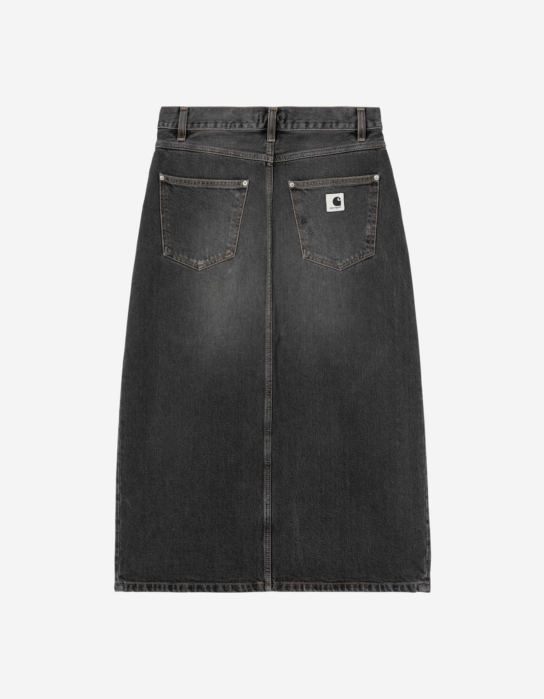Falda W' Carhartt Wip BRANDON - Black Grind Wash