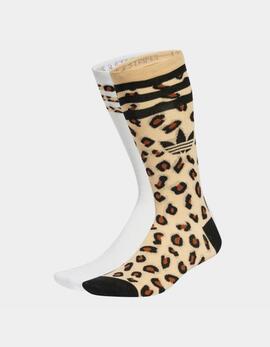 Calcetines Adidas LEO CREW 2PP - Sand Strata/Black