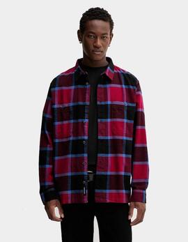 Camisa VansLARKSPUR PLAID FLANNEL - Bordeaux/Black