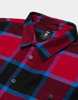 Camisa VansLARKSPUR PLAID FLANNEL - Bordeaux/Black