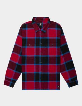 Camisa VansLARKSPUR PLAID FLANNEL - Bordeaux/Black