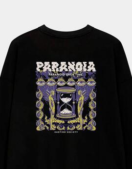 Sudadera KAOTIKO Crew WASHED PARANOIA - Black
