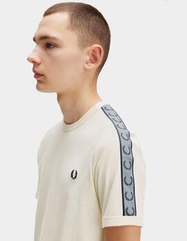 Camiseta Fred Perry M4613 - Ecru/Navy