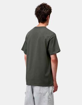 Camiseta CARHARTT WIP SCRIPT EMBROIDERY - Opuntia / White