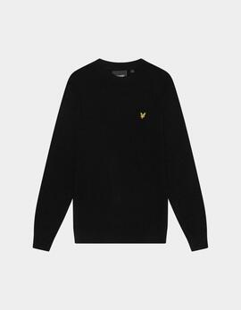 Jersey Lyle & Scott KN2114V - Jet Black Marl