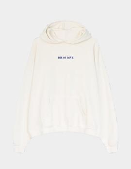 Sudadera Capucha KAOTIKO WASHED DIE OF LOVE - Ivory